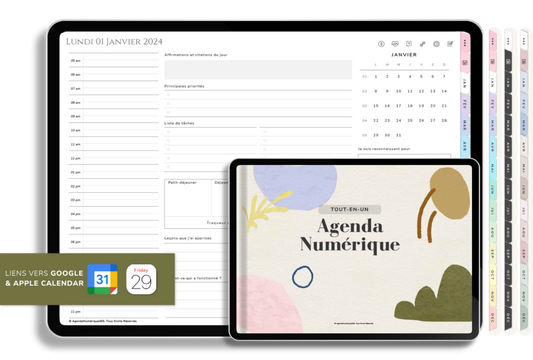 L’Agenda Digital Tout-en-Un pour Clarté et Équilibre