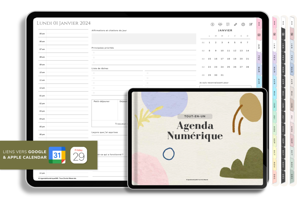 L’Agenda Digital Tout-en-Un pour Clarté et Équilibre