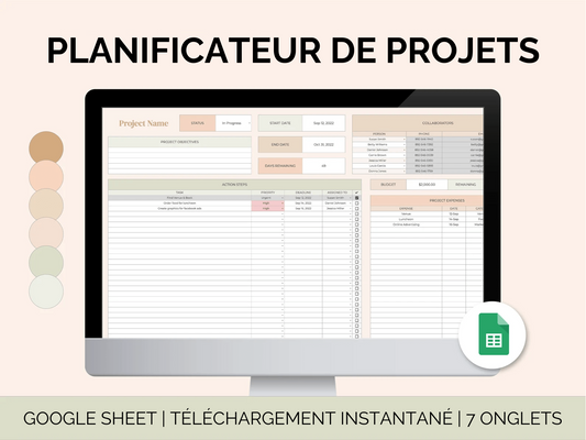 Planificateur de Projets (Google Sheets)
